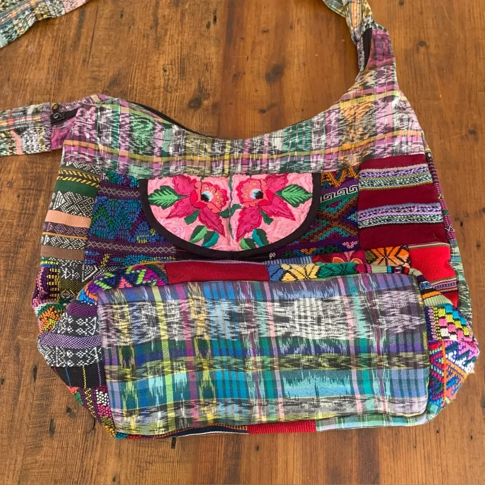 Bohemian Patchwork Embroidered Multicolored Large Hippie Boho Bag